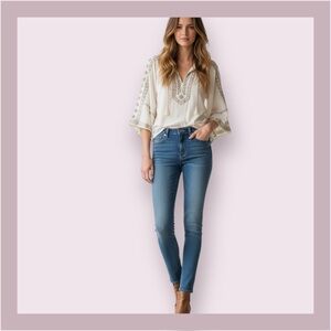Free People Mid Rise Skinny Jeans
